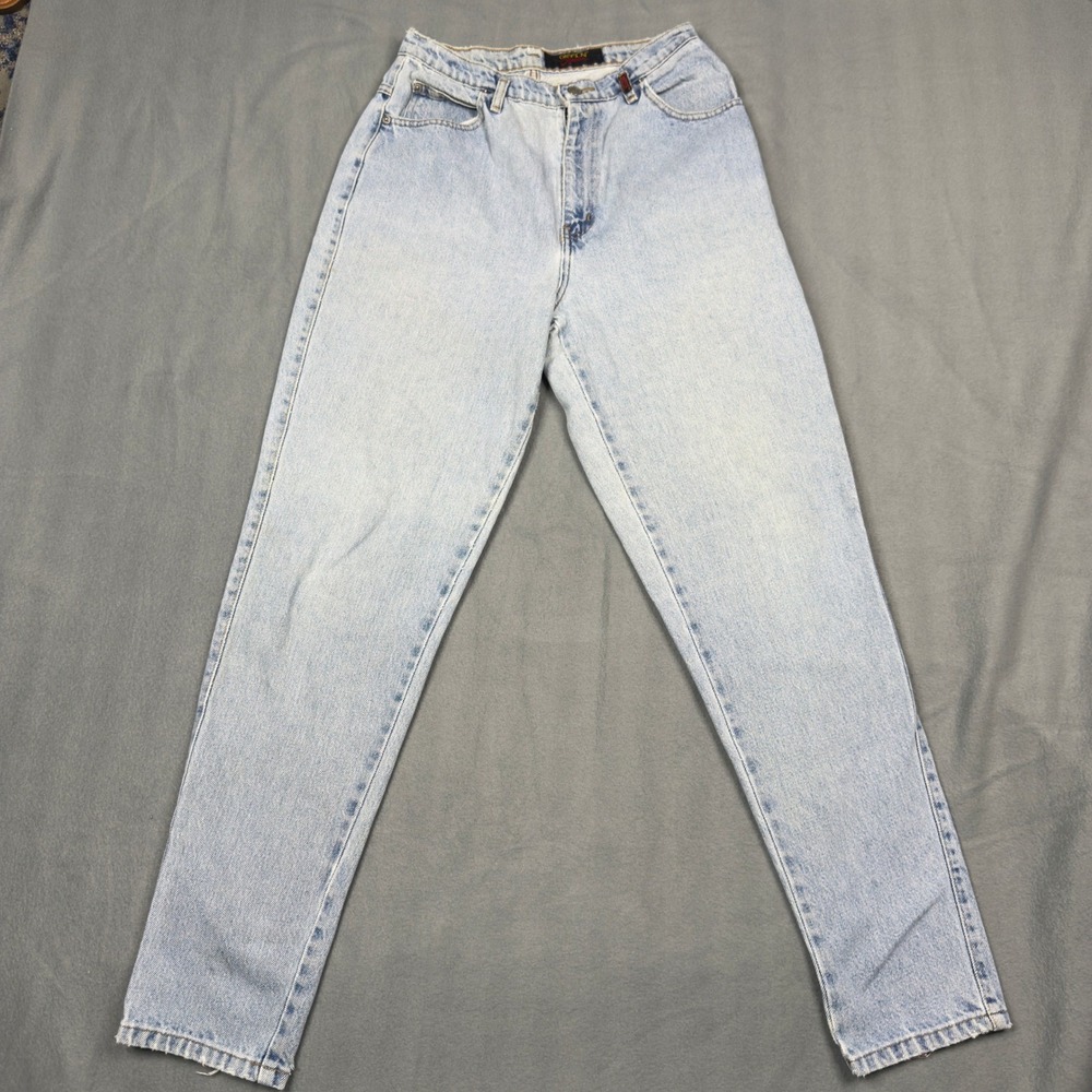 Vintage Sasson Signature High Waisted Mom Jeans Light Wash Tapered Leg Womens 27